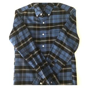 J Crew Blue/Black Oxford Button Down Men’s Size XS